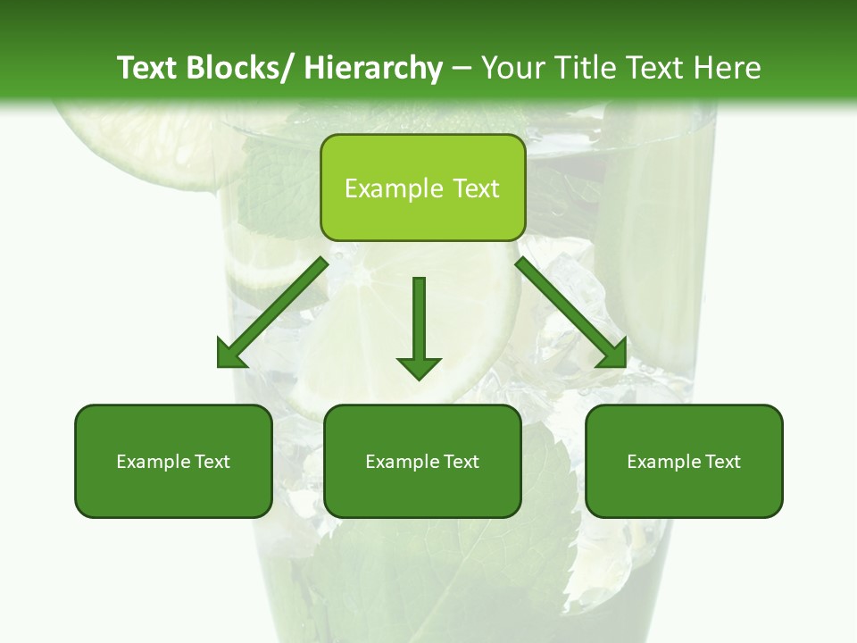 Beverage Cubes Glass PowerPoint Template