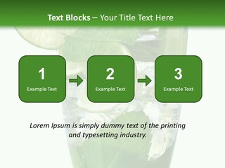 Beverage Cubes Glass PowerPoint Template