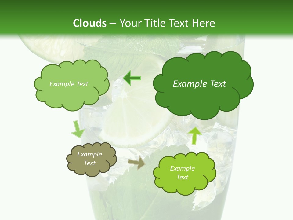 Beverage Cubes Glass PowerPoint Template