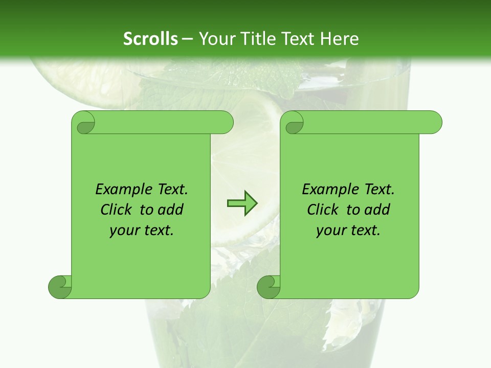 Beverage Cubes Glass PowerPoint Template