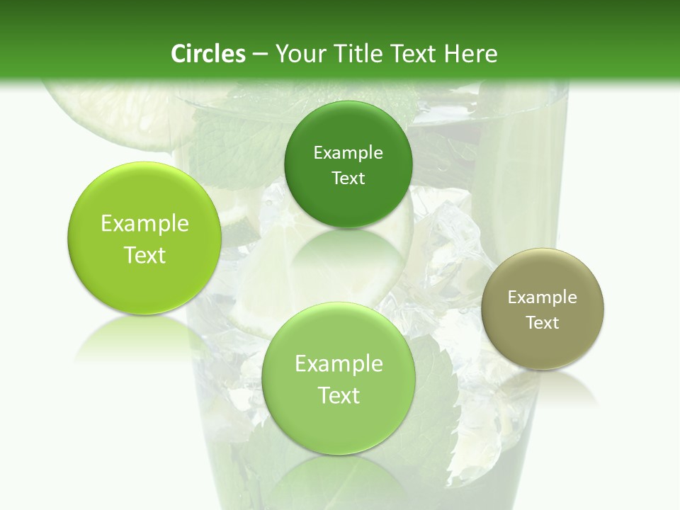 Beverage Cubes Glass PowerPoint Template