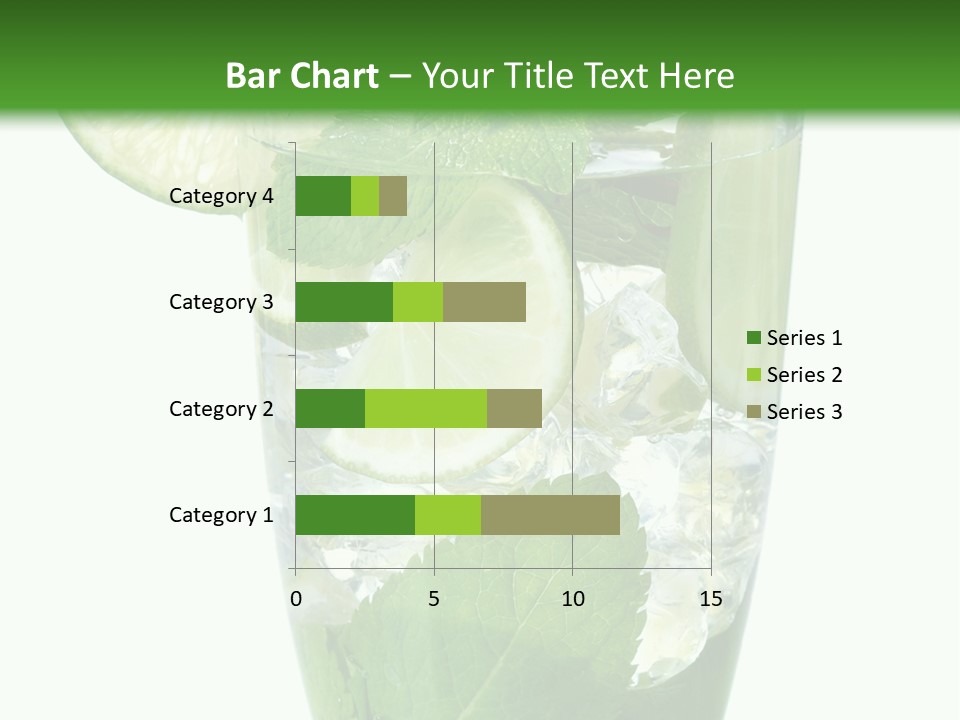 Beverage Cubes Glass PowerPoint Template
