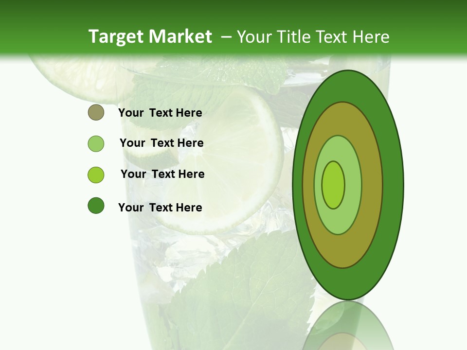 Beverage Cubes Glass PowerPoint Template