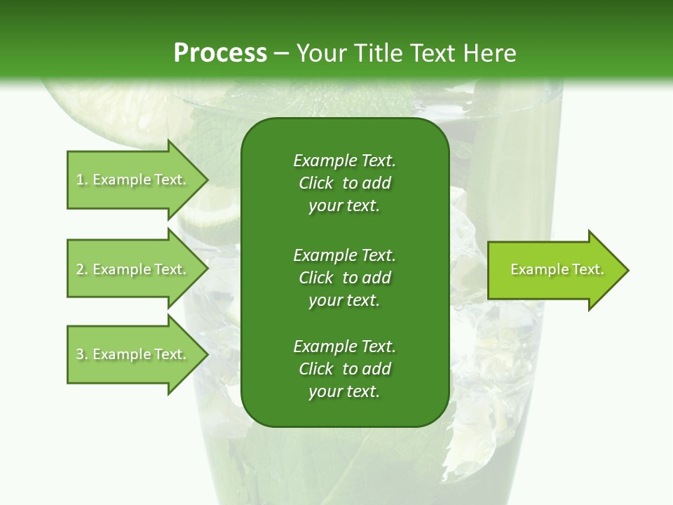 Beverage Cubes Glass PowerPoint Template