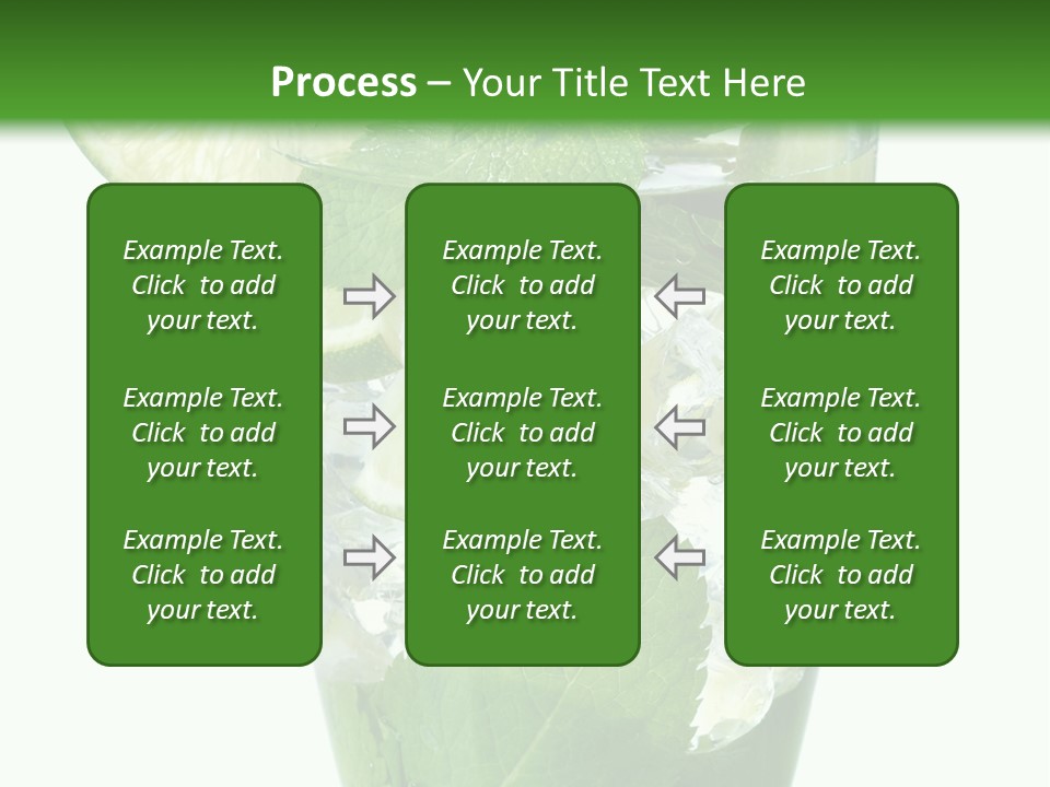 Beverage Cubes Glass PowerPoint Template