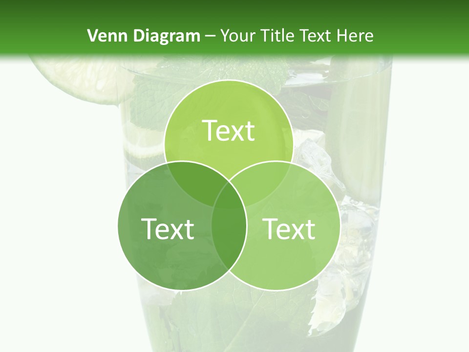 Beverage Cubes Glass PowerPoint Template