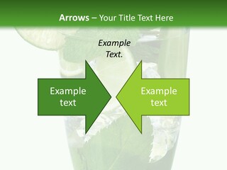 Beverage Cubes Glass PowerPoint Template