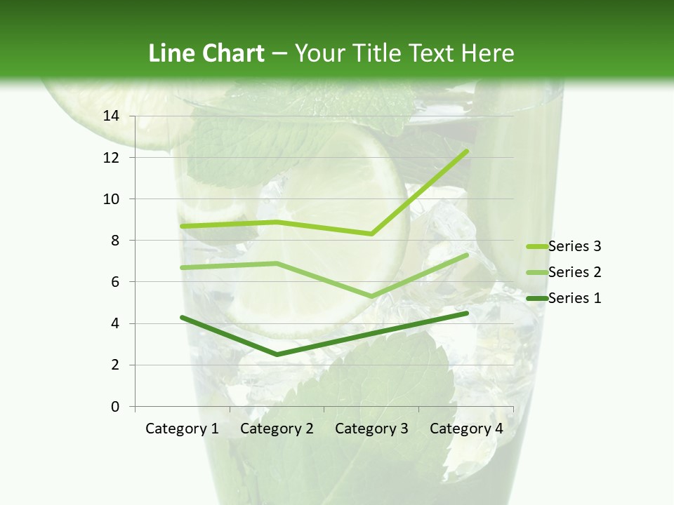 Beverage Cubes Glass PowerPoint Template