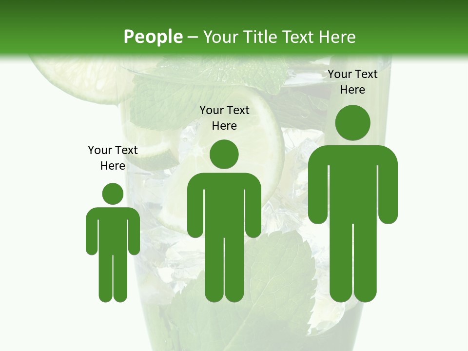 Beverage Cubes Glass PowerPoint Template