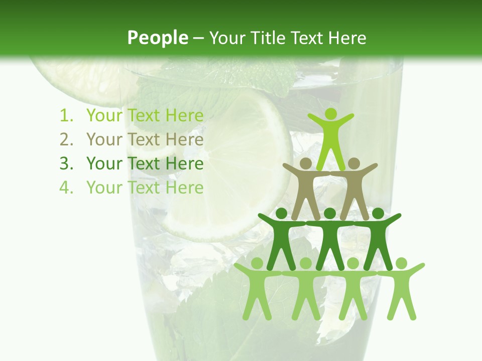 Beverage Cubes Glass PowerPoint Template