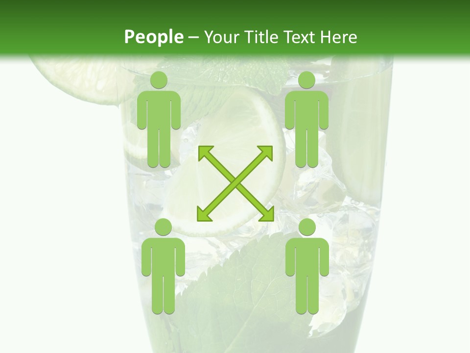 Beverage Cubes Glass PowerPoint Template