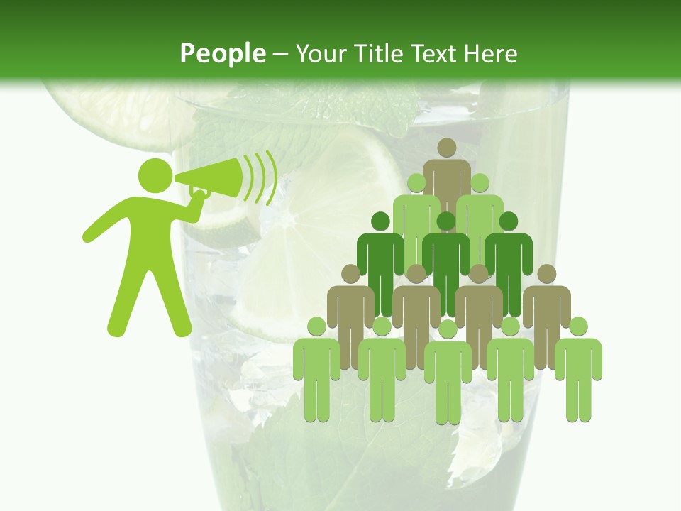 Beverage Cubes Glass PowerPoint Template