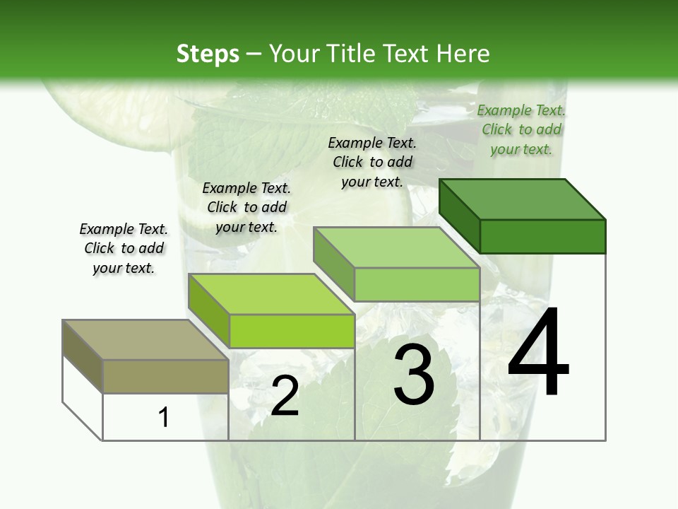 Beverage Cubes Glass PowerPoint Template