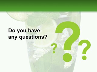 Beverage Cubes Glass PowerPoint Template