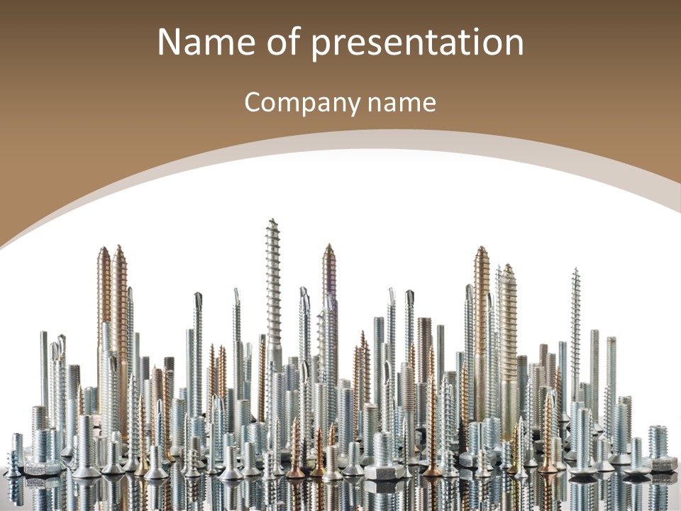 Equipment Nut Steel PowerPoint Template