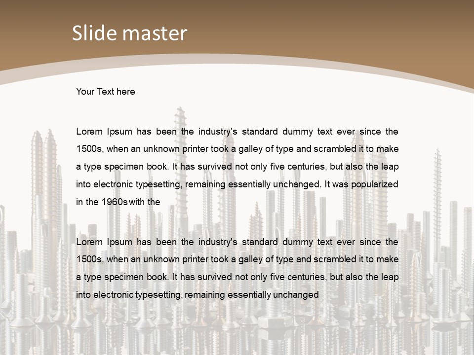 Equipment Nut Steel PowerPoint Template