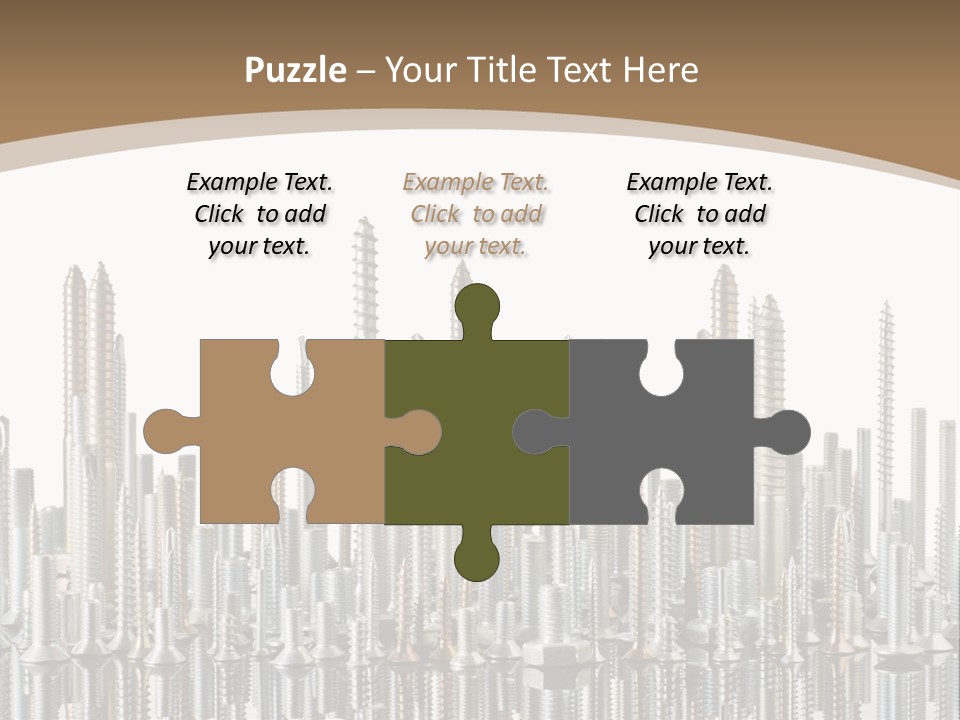 Equipment Nut Steel PowerPoint Template