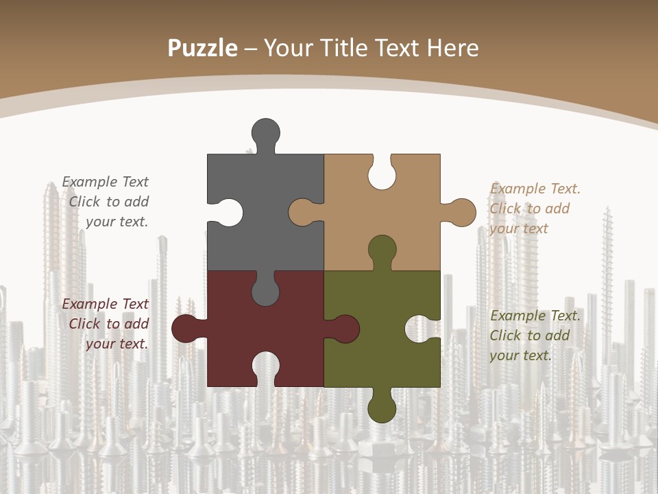 Equipment Nut Steel PowerPoint Template