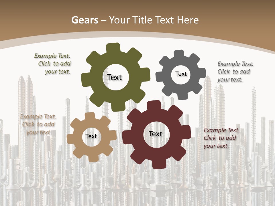 Equipment Nut Steel PowerPoint Template
