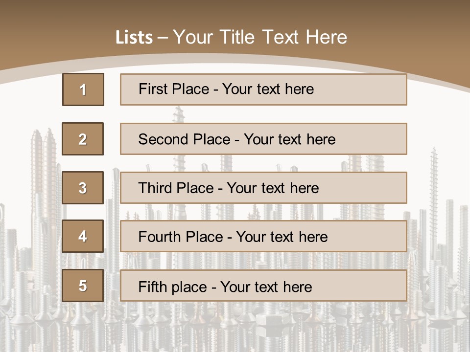 Equipment Nut Steel PowerPoint Template