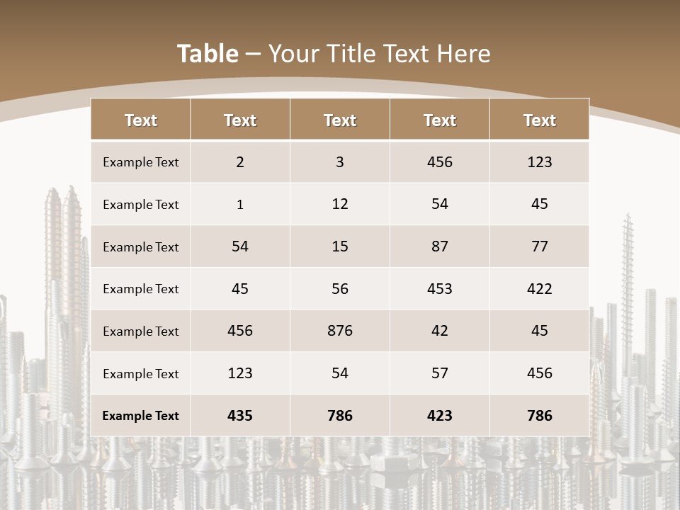 Equipment Nut Steel PowerPoint Template