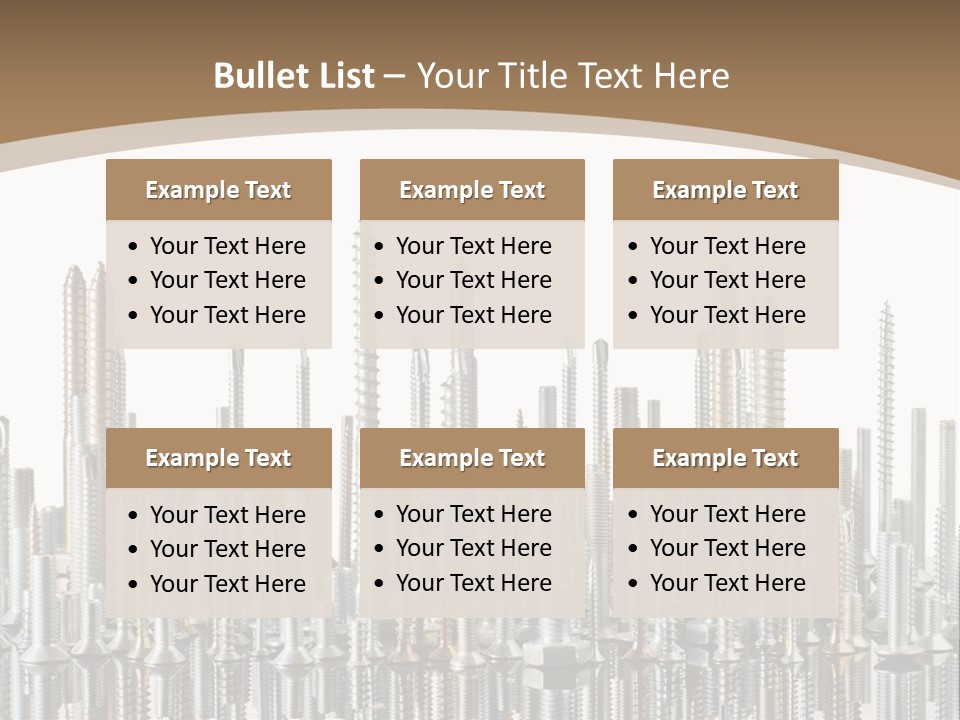 Equipment Nut Steel PowerPoint Template