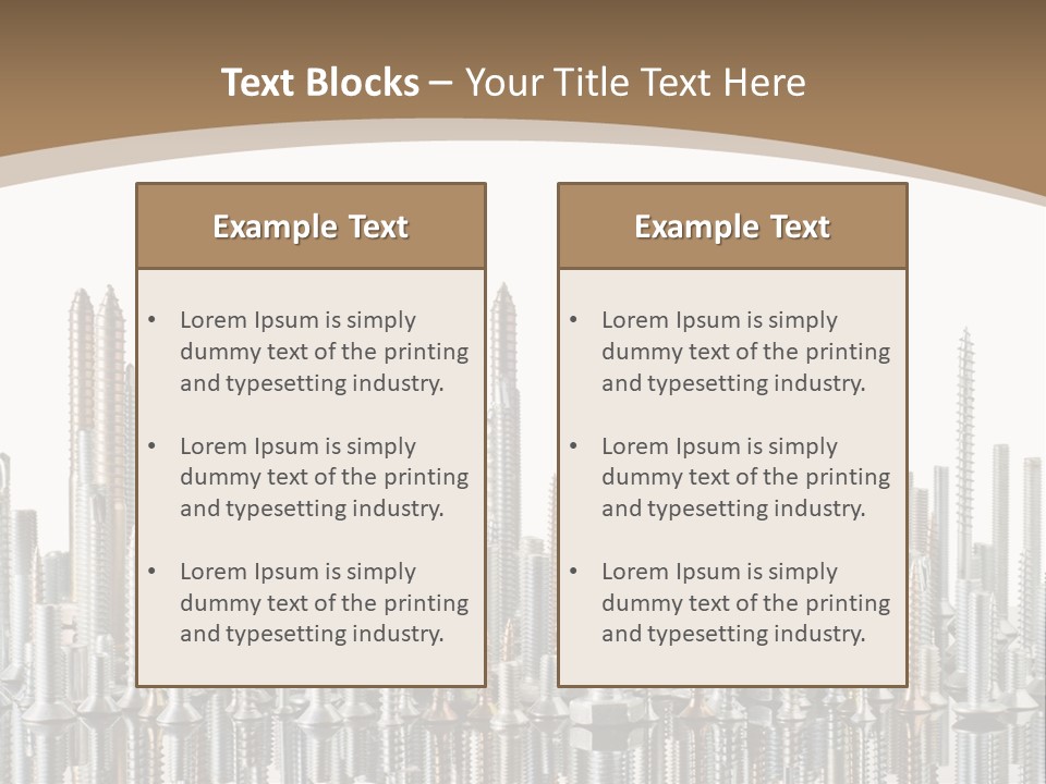 Equipment Nut Steel PowerPoint Template