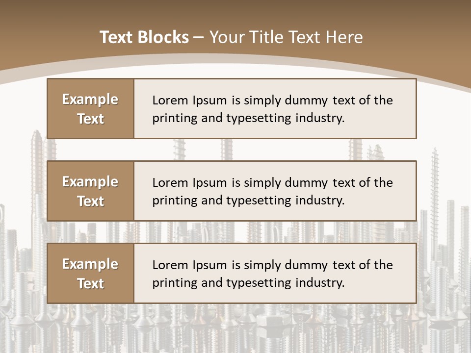 Equipment Nut Steel PowerPoint Template