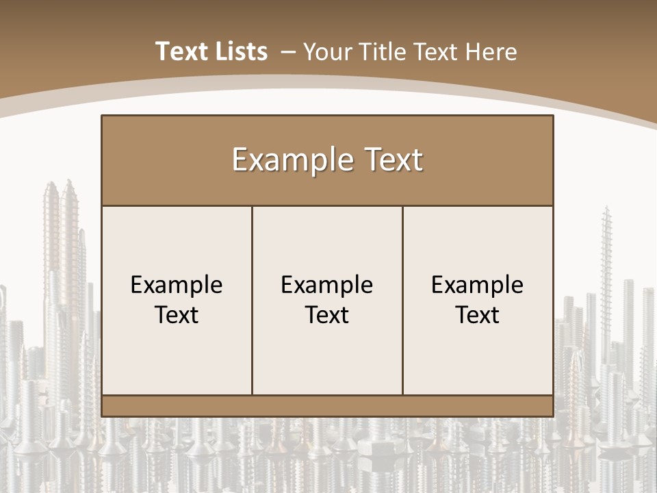 Equipment Nut Steel PowerPoint Template