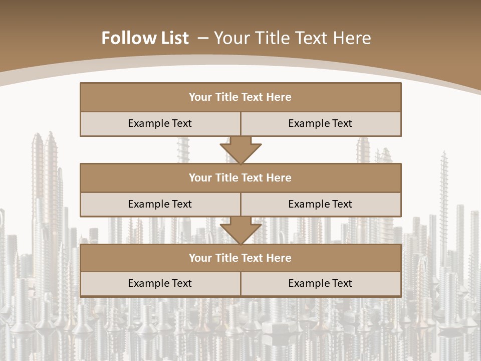 Equipment Nut Steel PowerPoint Template