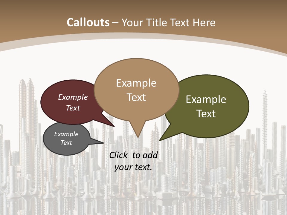 Equipment Nut Steel PowerPoint Template