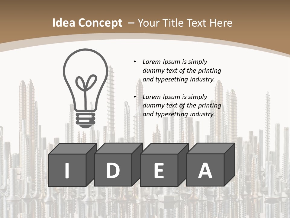 Equipment Nut Steel PowerPoint Template