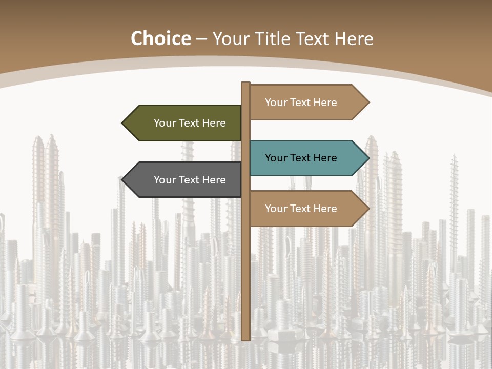 Equipment Nut Steel PowerPoint Template