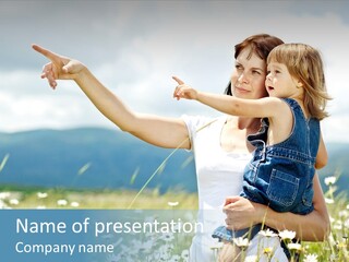 Joyful People Belonging To The Caucasian Race PowerPoint Template