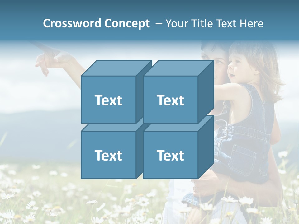 Joyful People Belonging To The Caucasian Race PowerPoint Template