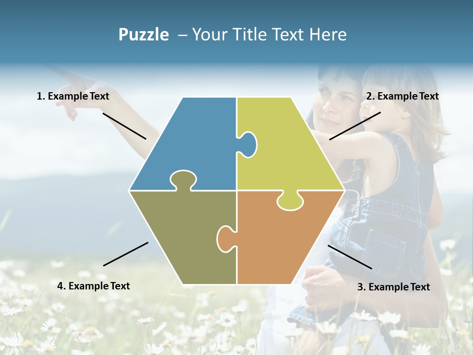 Joyful People Belonging To The Caucasian Race PowerPoint Template