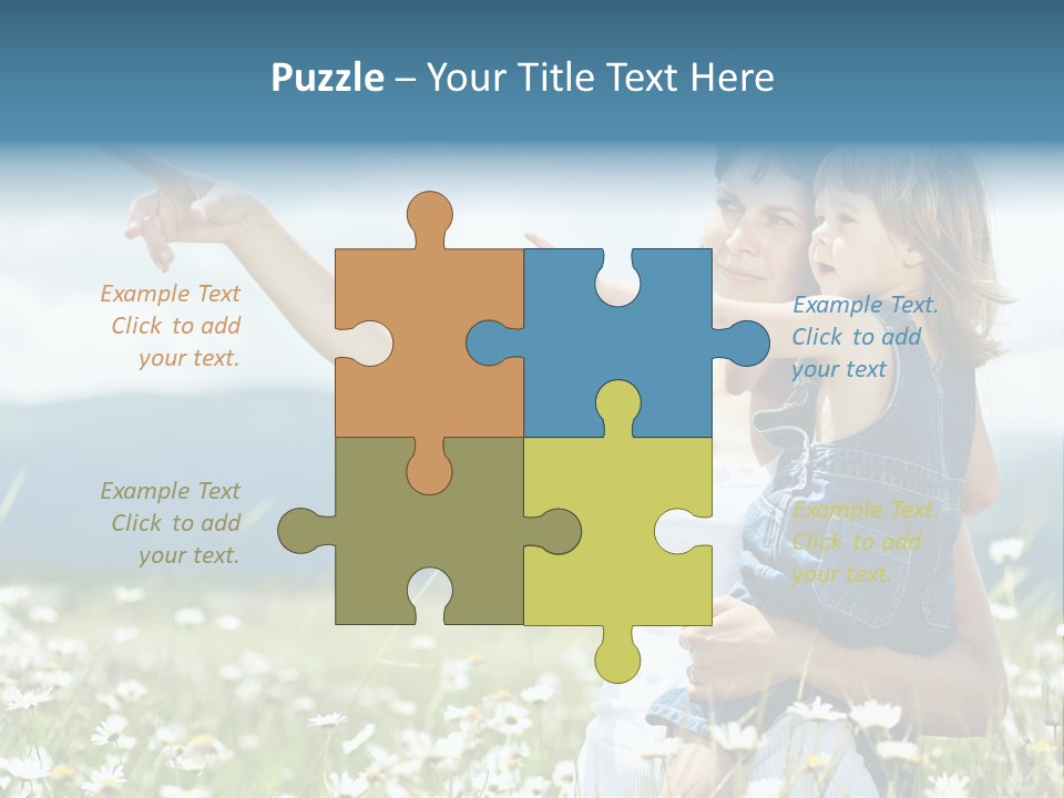 Joyful People Belonging To The Caucasian Race PowerPoint Template