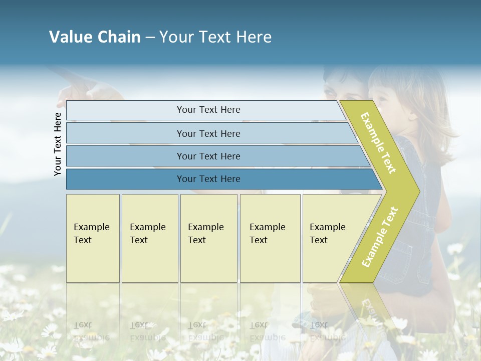 Joyful People Belonging To The Caucasian Race PowerPoint Template