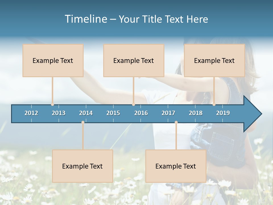 Joyful People Belonging To The Caucasian Race PowerPoint Template