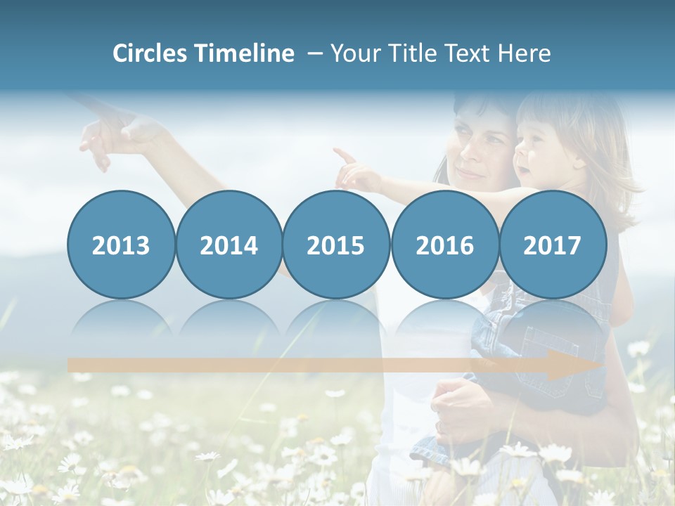 Joyful People Belonging To The Caucasian Race PowerPoint Template