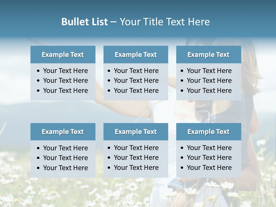 Joyful People Belonging To The Caucasian Race PowerPoint Template