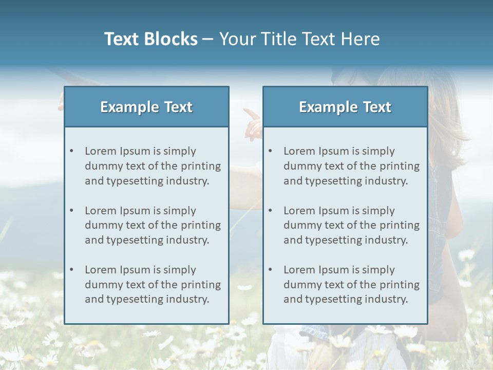 Joyful People Belonging To The Caucasian Race PowerPoint Template