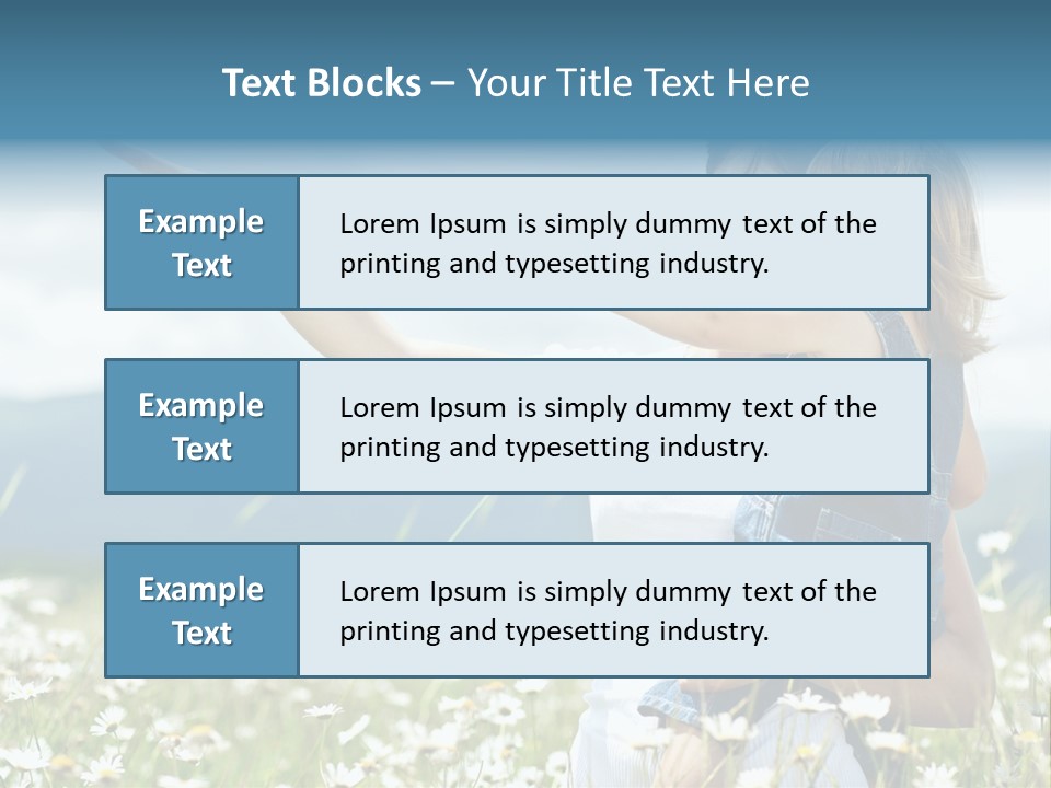 Joyful People Belonging To The Caucasian Race PowerPoint Template