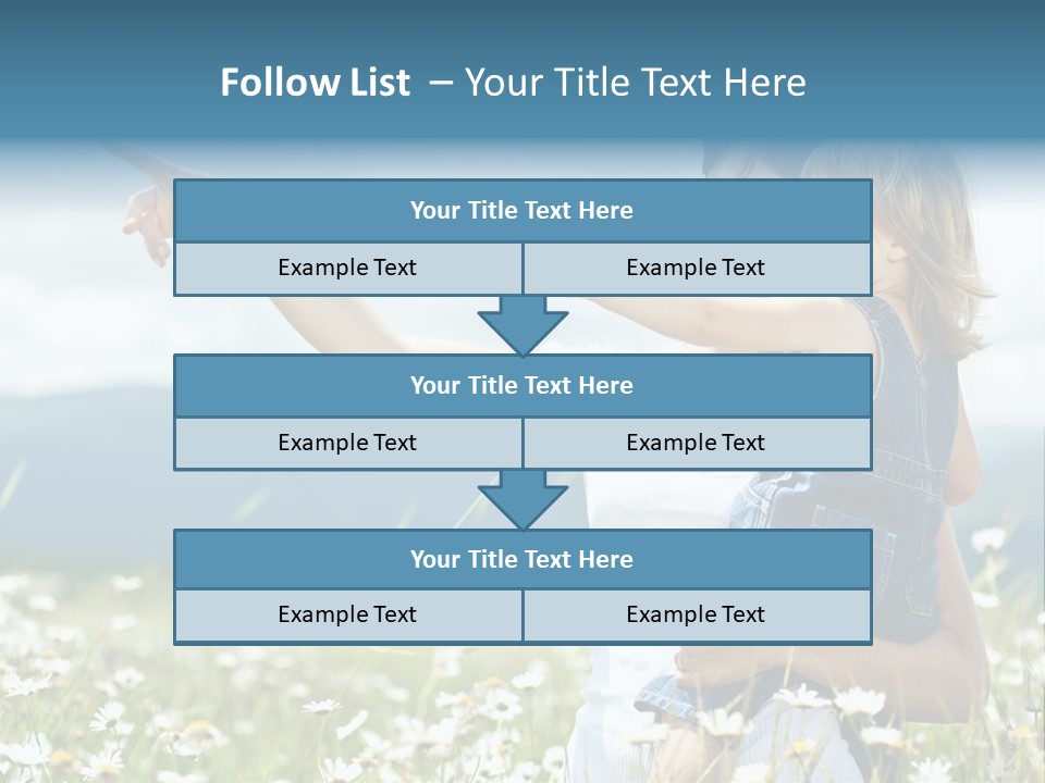 Joyful People Belonging To The Caucasian Race PowerPoint Template