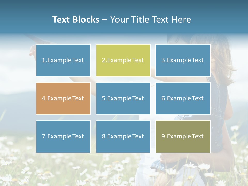 Joyful People Belonging To The Caucasian Race PowerPoint Template