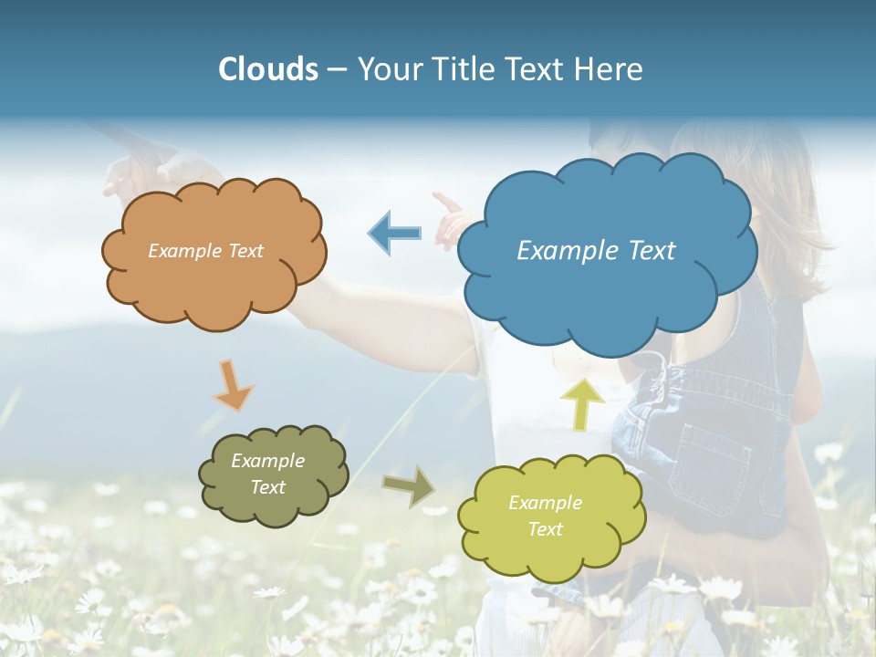 Joyful People Belonging To The Caucasian Race PowerPoint Template