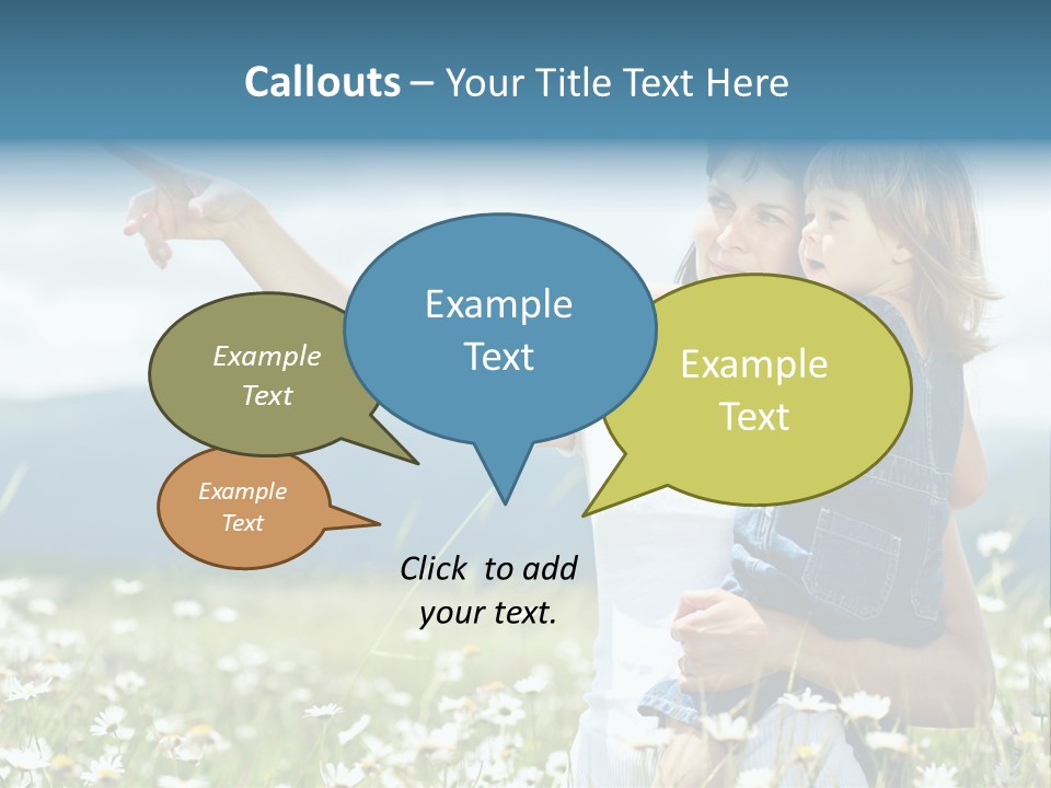 Joyful People Belonging To The Caucasian Race PowerPoint Template