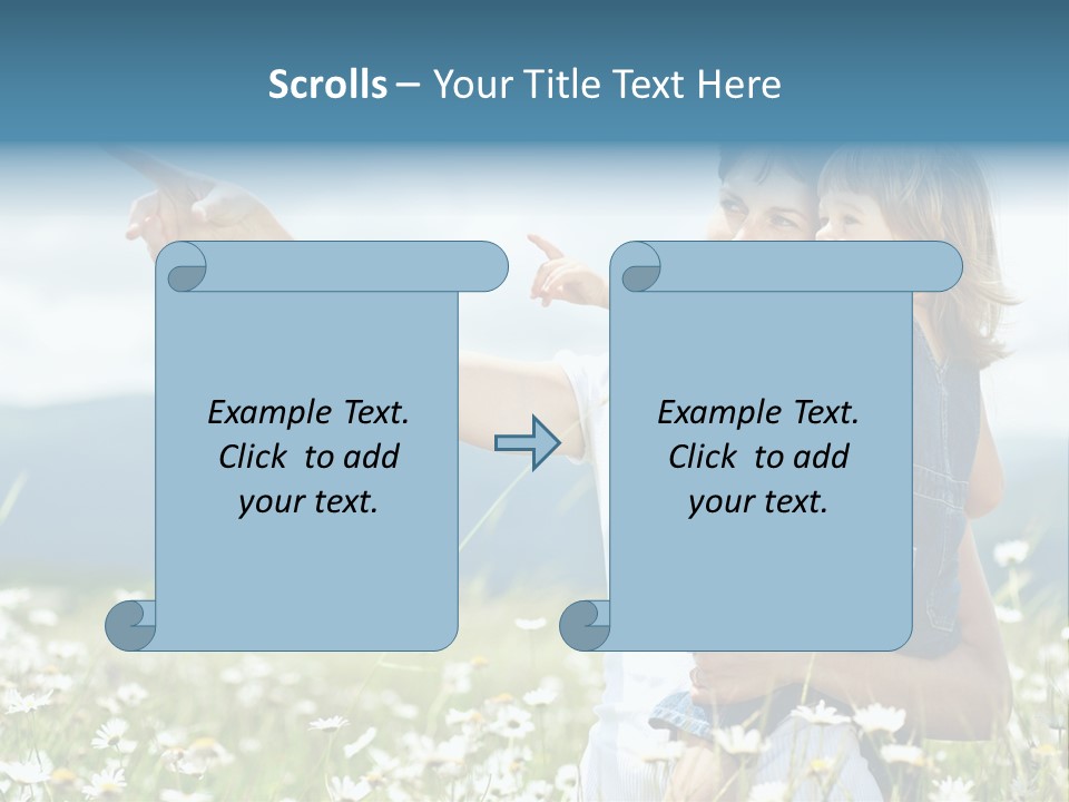 Joyful People Belonging To The Caucasian Race PowerPoint Template