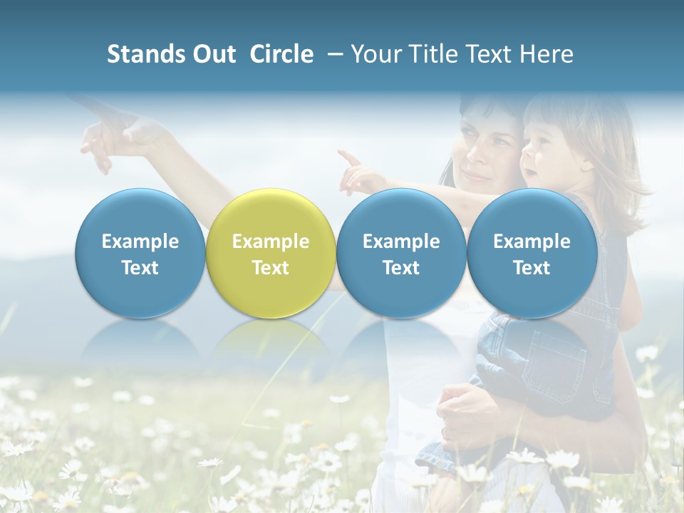Joyful People Belonging To The Caucasian Race PowerPoint Template