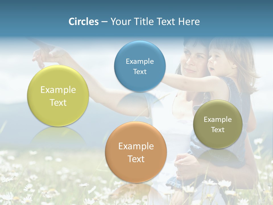 Joyful People Belonging To The Caucasian Race PowerPoint Template